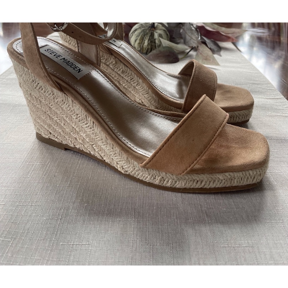 Steve Madden PARRA ESPADRILLE WEDGE SANDAL Nude